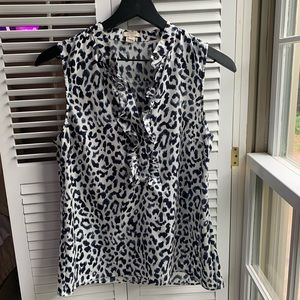 Navy and white leopard print j. Crew Cami size 4